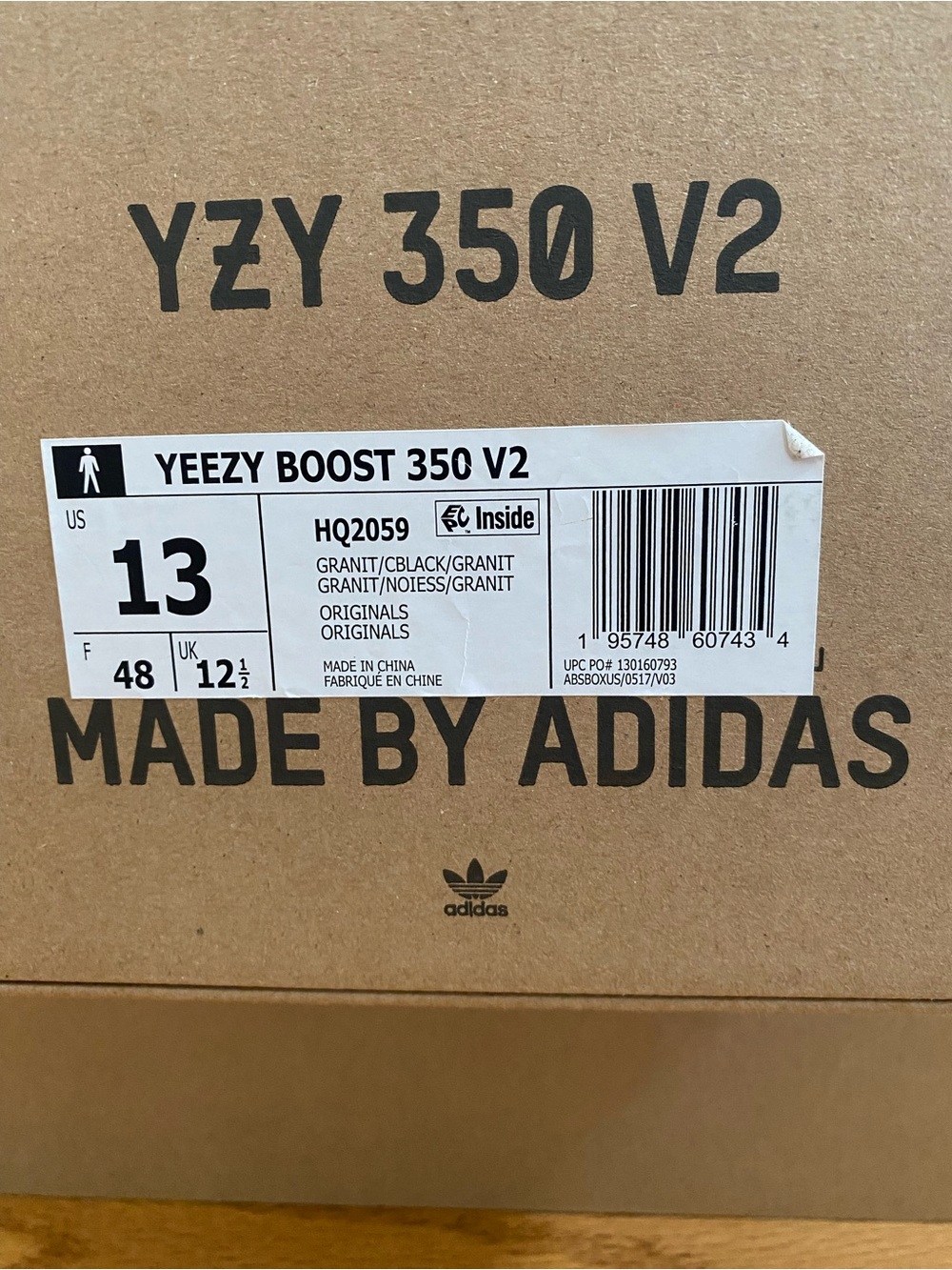 adidas Yeezy Boost 350 V2 'Granite' - Picture 4 of 4